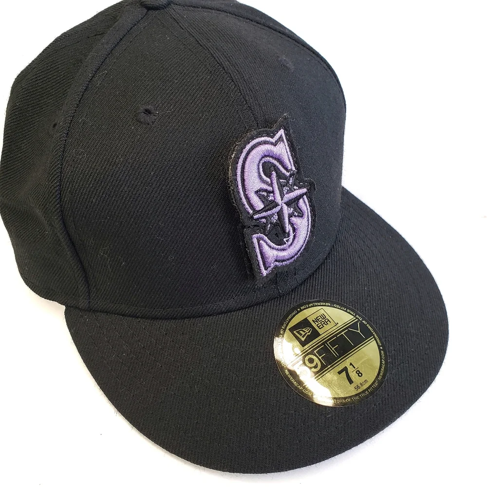 59Fifty Fitted New Era Hat Seattle Mariners Removable Logo 7 1/8